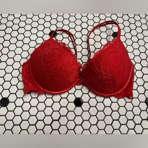 Elegant Red Lace Bra